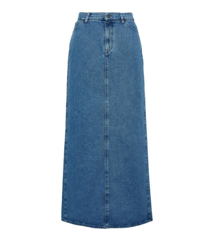 Photo: Giuseppe di Morabito Denim maxi skirt