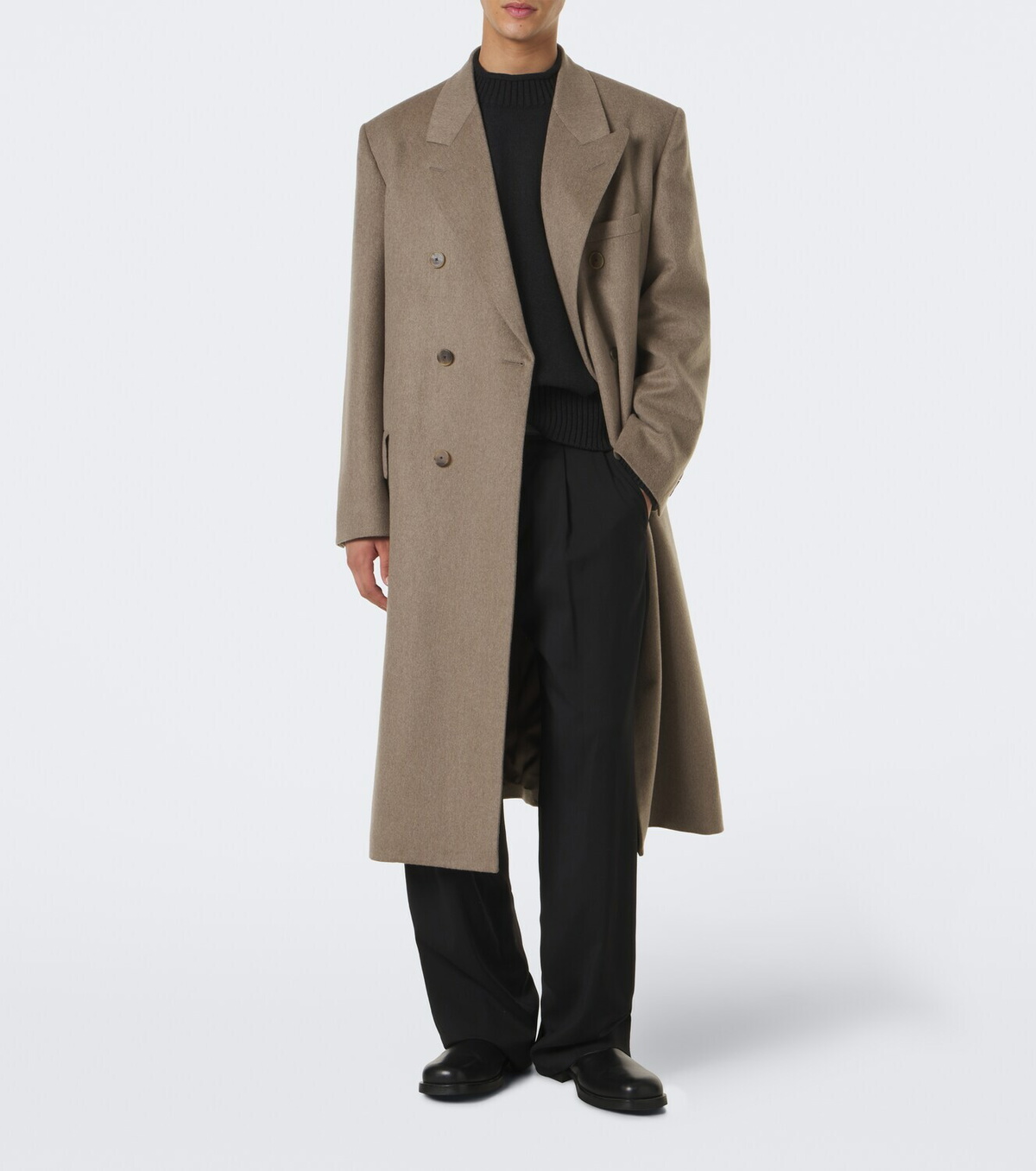 Auralee Double-breasted cashmere coat