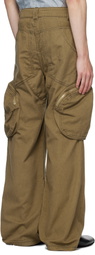 Eckhaus Latta Khaki Zip Pocket Denim Cargo Pants