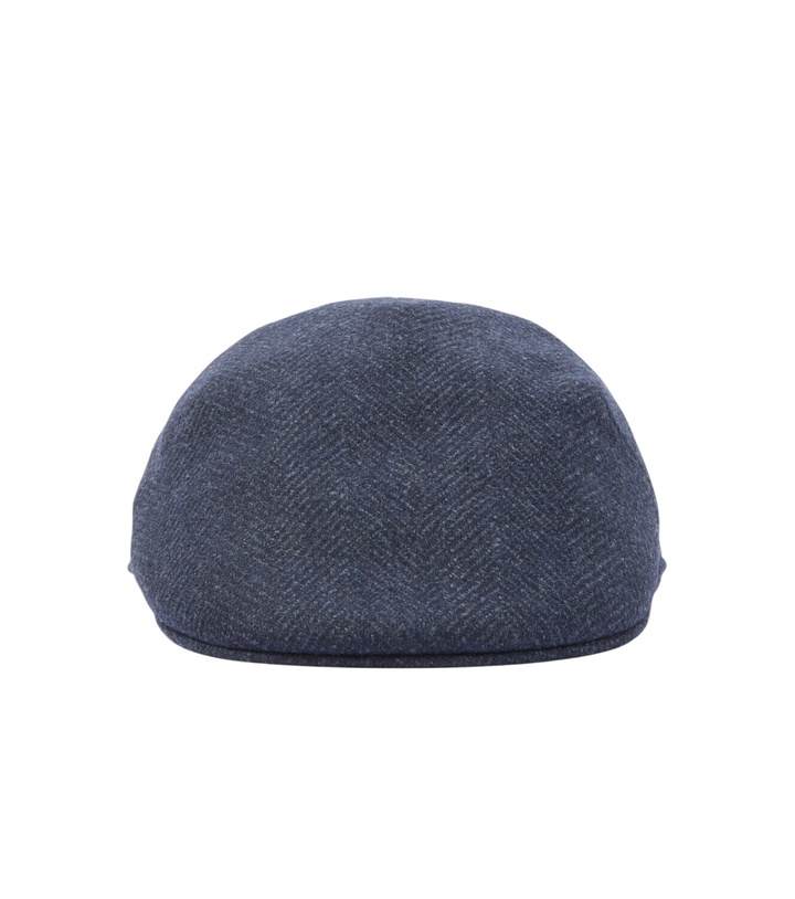 Photo: Borsalino Parigi herringbone virgin wool flat cap