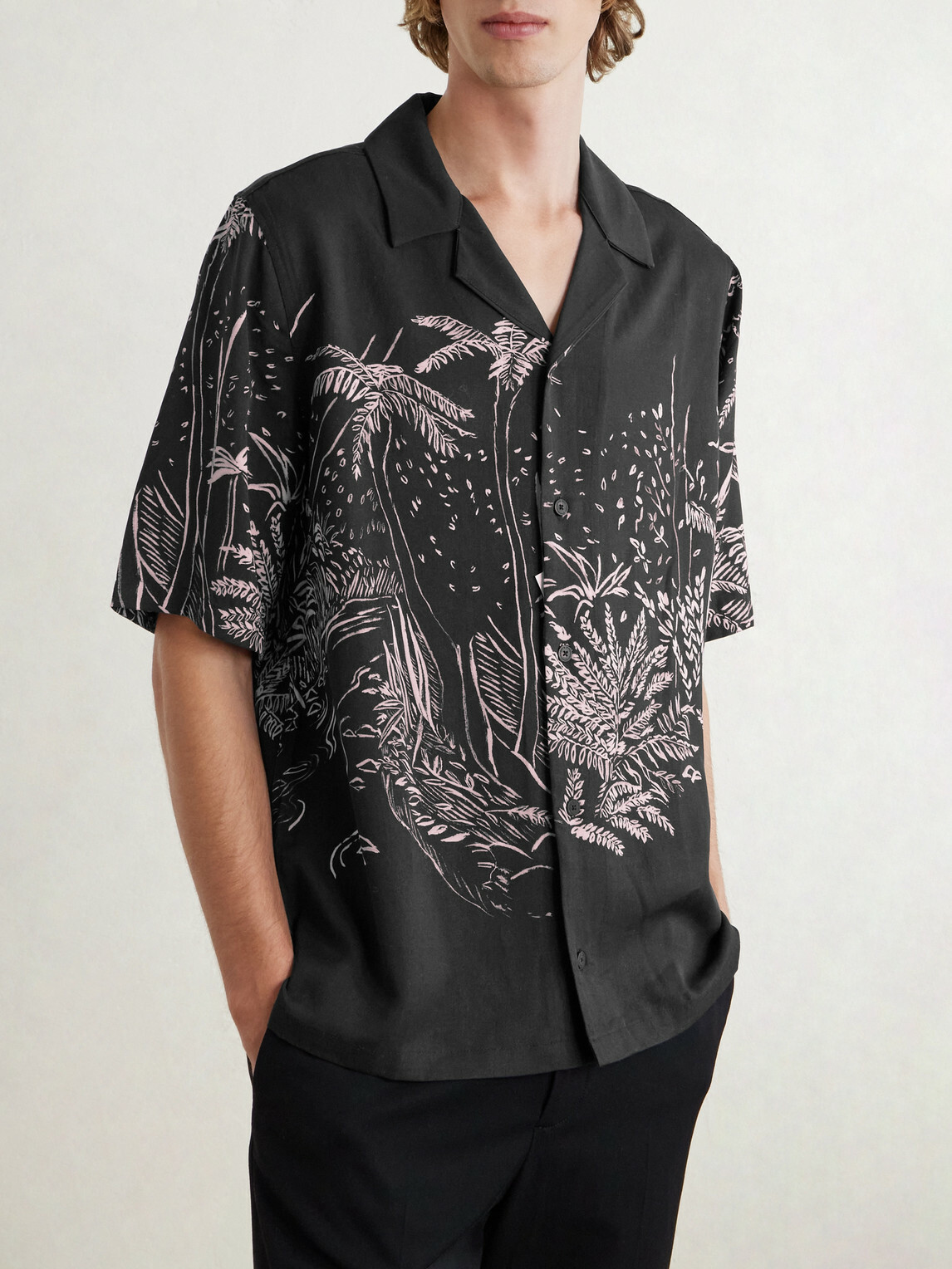 MANAAKI - Waihi Tapu Printed Lyocell Shirt - Black
