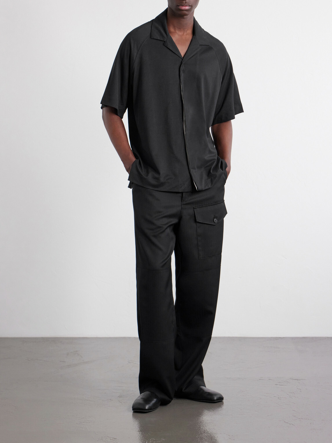 Jacquemus - La Chemise Jean Atelier Camp-Collar Jersey Shirt - Black
