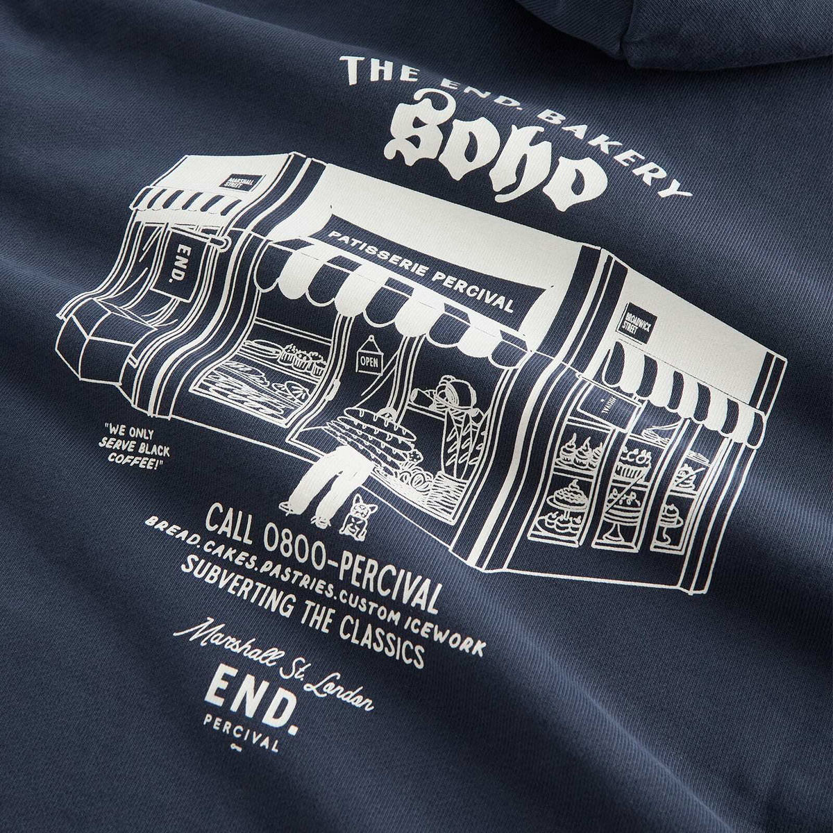 Percival Men's Patisserie Hoodie - Presented by END. in Navy