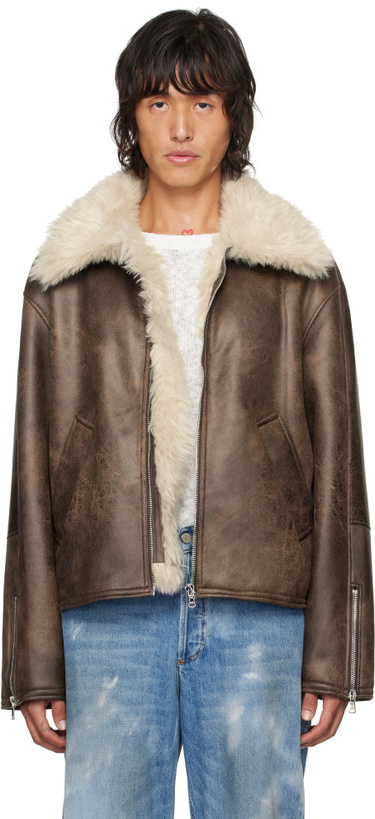 Photo: Séfr Brown Asante Faux-Leather Jacket