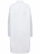 PALM ANGELS Logo Cotton Blend Poplin Shirt Dress