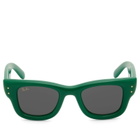 Ray-Ban x A$AP Rocky Wayfarer Puffer Sunglasses in Green/Dark Grey 