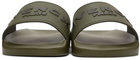 Givenchy Khaki Logo Flat Sandals