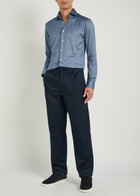 Eton Cotton Shirt Dark Blue