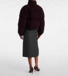 Prada Cropped wool and cashmere down jacket
