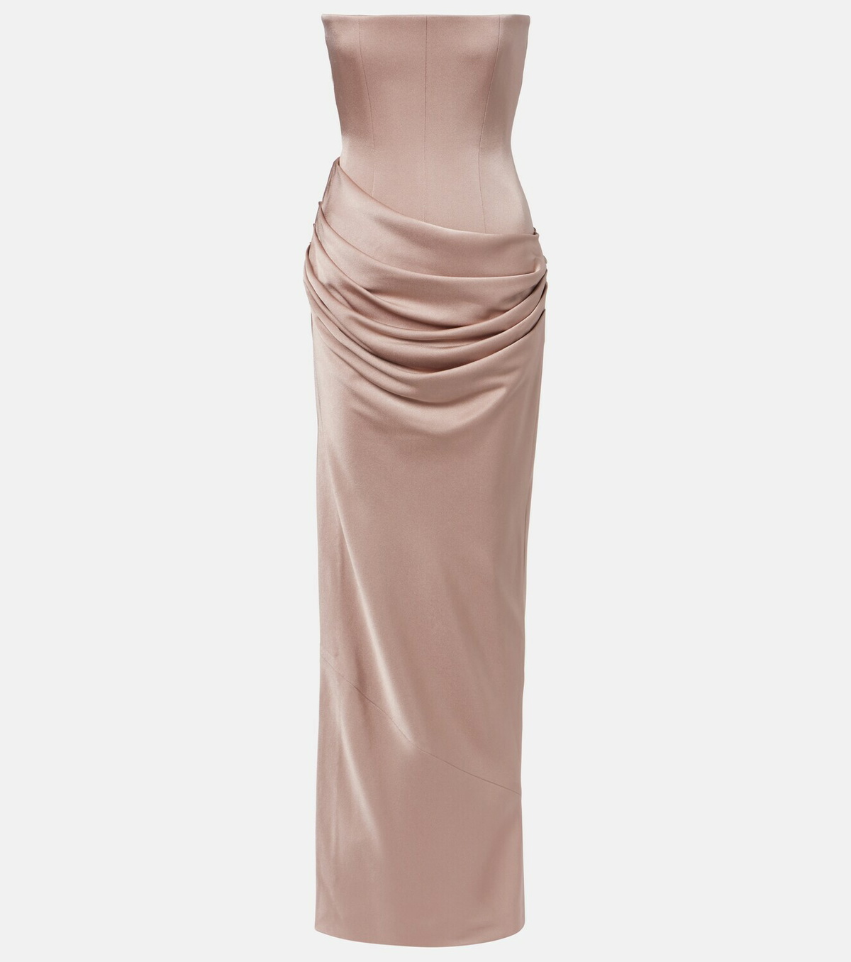Alex Perry Draped satin corset gown