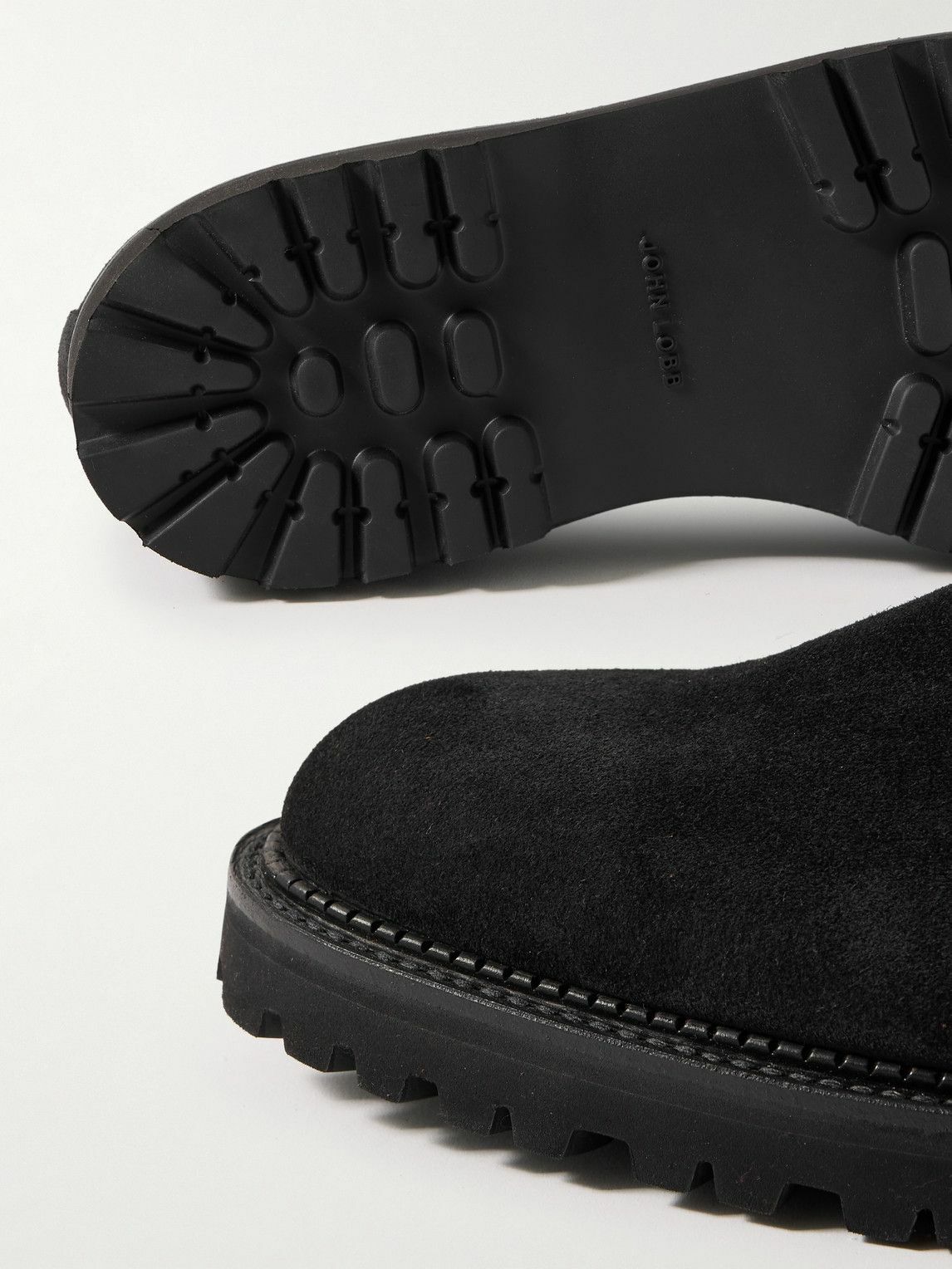 John Lobb - Lawry New Standard Suede Chelsea Boots - Black