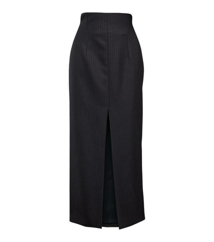 Photo: Alexander McQueen Pinstripe wool midi skirt