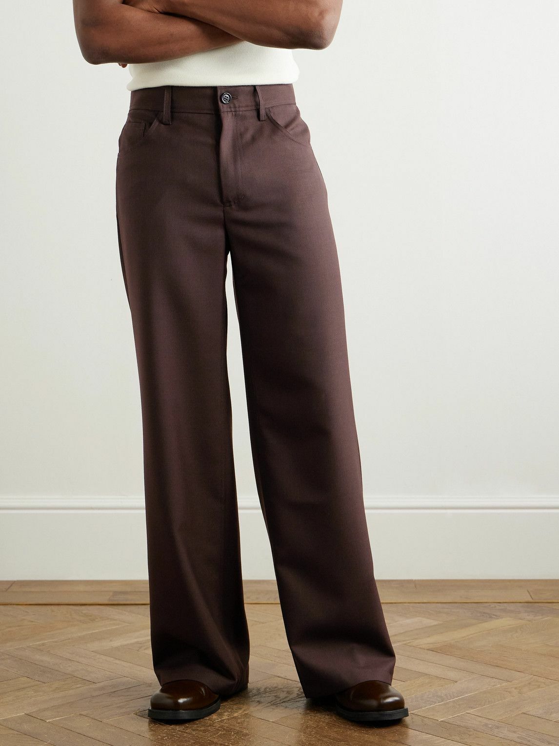 Séfr jiro trousers スラックス　L Séfr Jiro Trousers | Brown | FARFETCH