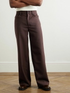 Séfr - Jiro Wide-Leg Twill Trousers - Brown