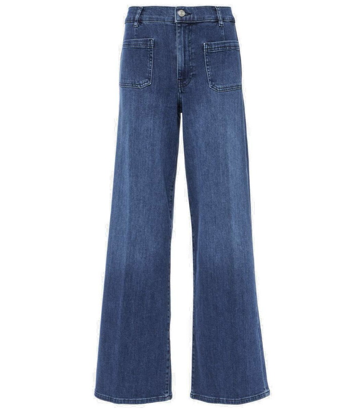 Photo: Frame Le Slim Palazzo high-rise wide-leg jeans