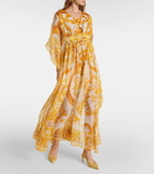 Dolce&Gabbana Majolica silk chiffon maxi dress