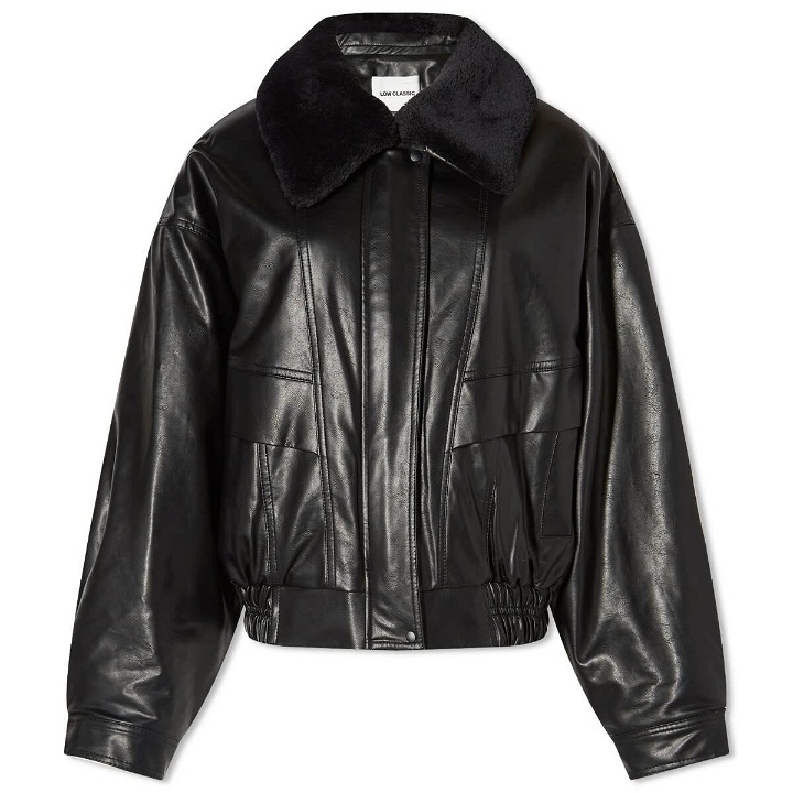 Photo: Low Classic Women's Faux Leather Short Jacket in Black