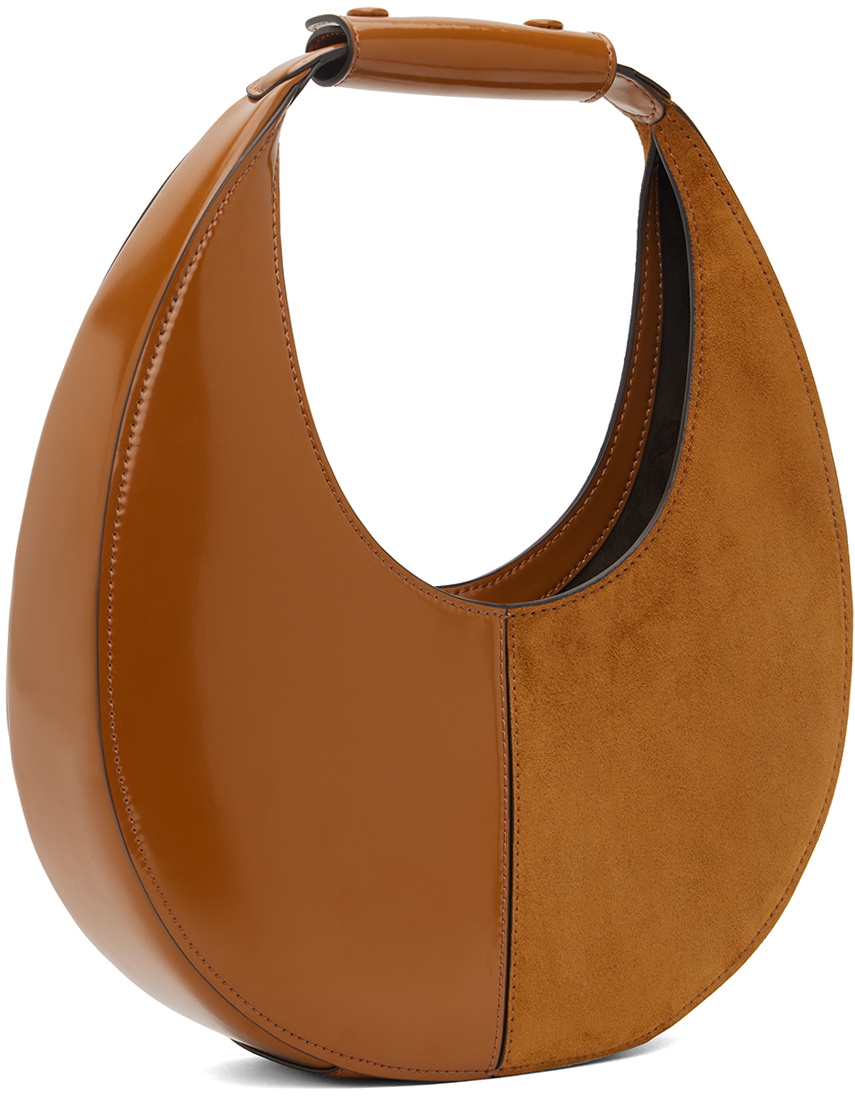 ハンドバッグ Moon Bag - Staud - Leather - Brown Staud Brown Moon Split Bag Staud
