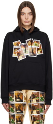Sky High Farm Workwear Black Denim Tears Edition Printed Hoodie