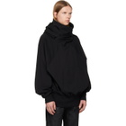 Julius Black W Neck Hoodie