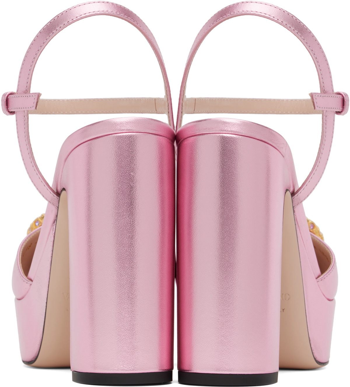 Valentino Garavani Pink VLogo Signature Platform Heels