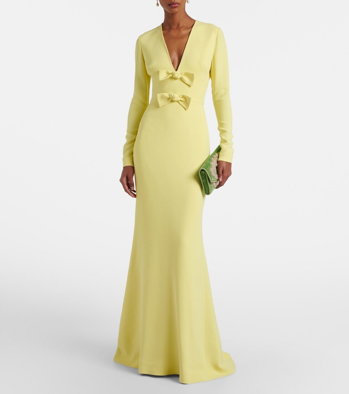 Elie Saab Bow-detail cady gown