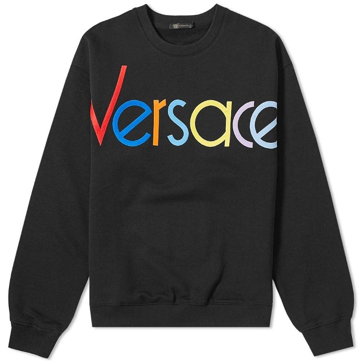 Photo: Versace Logo Embroidered Multicolour Crew Sweat