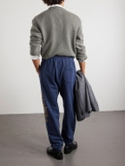 SAINT MXXXXXX - Saint College Logo-Print Cotton-Jersey Sweatpants - Blue