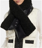 Moncler - Fleece and nylon down scarf