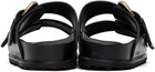 Marine Serre Black Leather Sandals