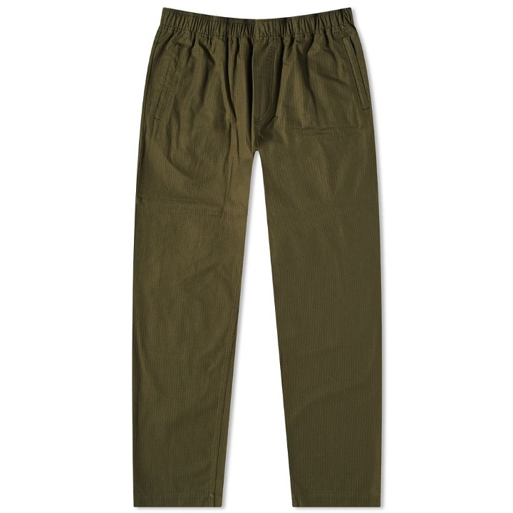 Photo: Wood Wood Men's Stanley Crispy Check Pant in Olive