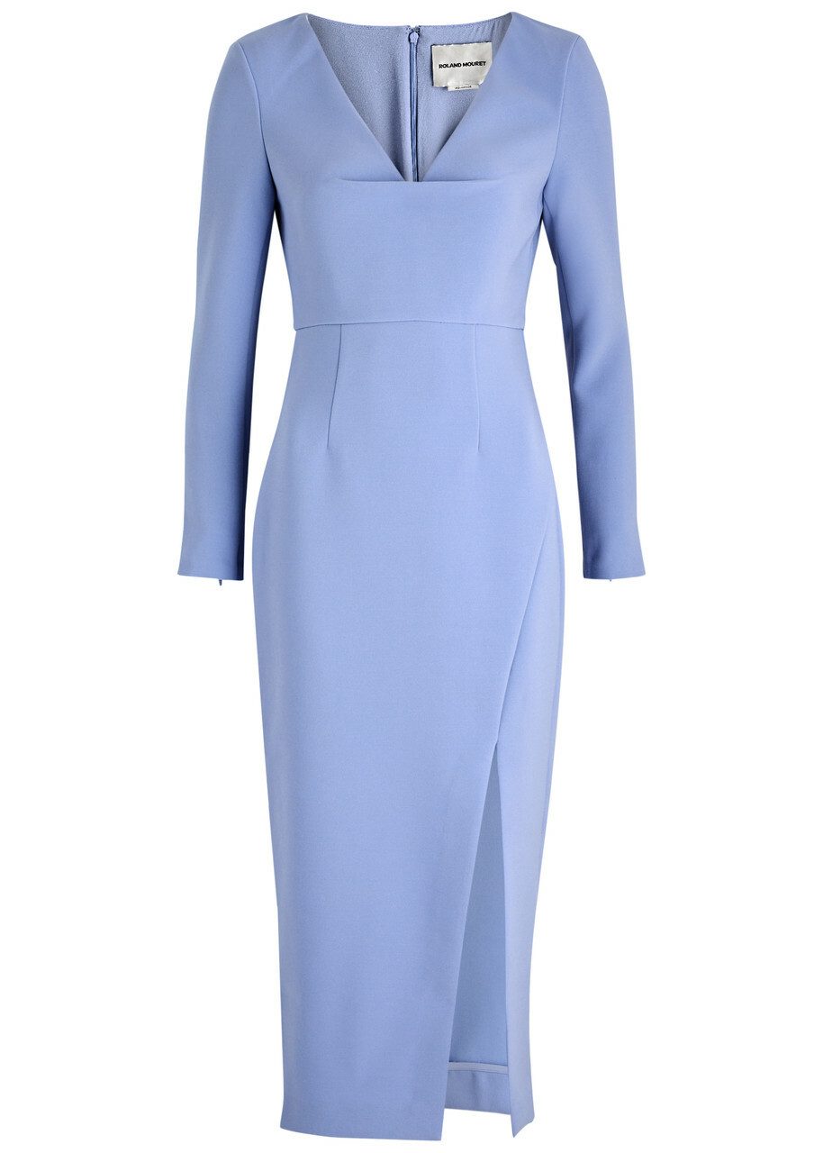 Roland Mouret Long-sleeve Midi Dress Blue Roland Mouret