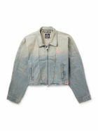 RRR123 - Fathers Garden Logo-Appliquéd Denim Jacket - Blue