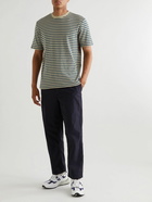 Folk - Striped Cotton-Jersey T-Shirt - Blue