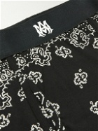 AMIRI - Printed Stretch Cotton and Modal-Blend Boxer Briefs - Black