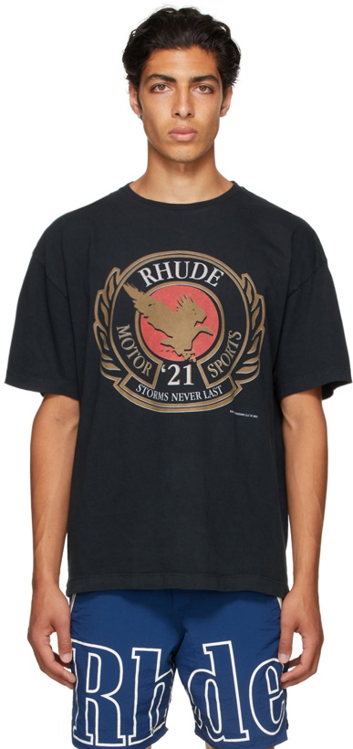 Photo: Rhude Black Motor Sports T-Shirt