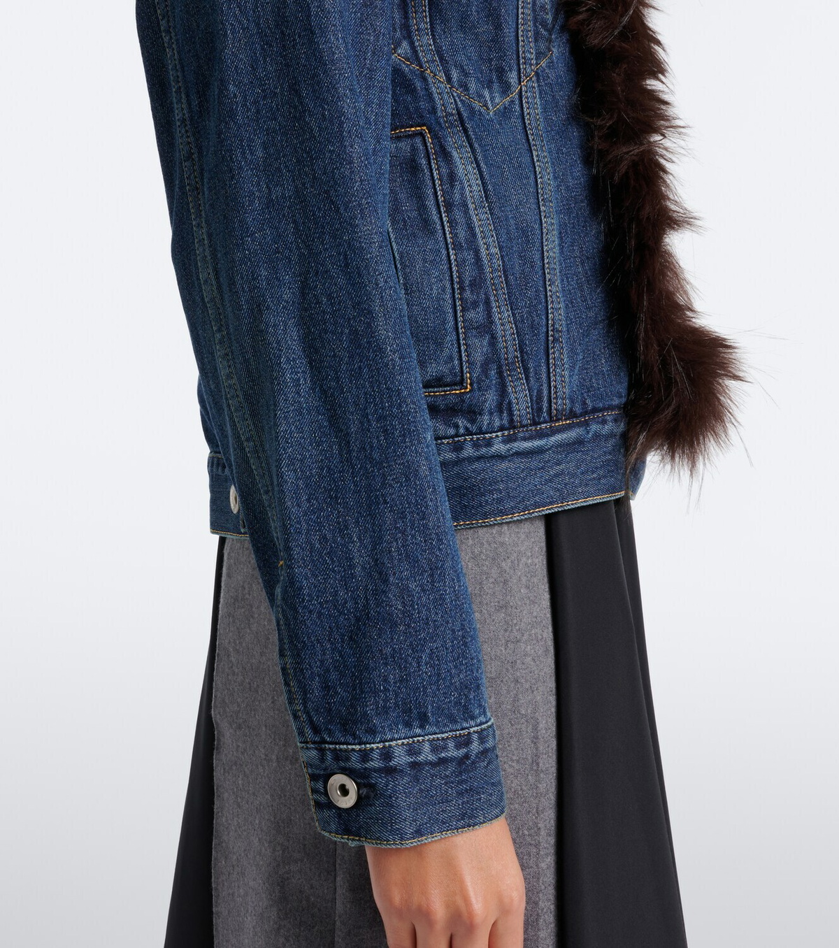 Sacai Asymmetric denim jacket