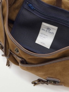 Bleu de Chauffe - Fisherman's Musette Leather-Trimmed Suede Messenger Bag