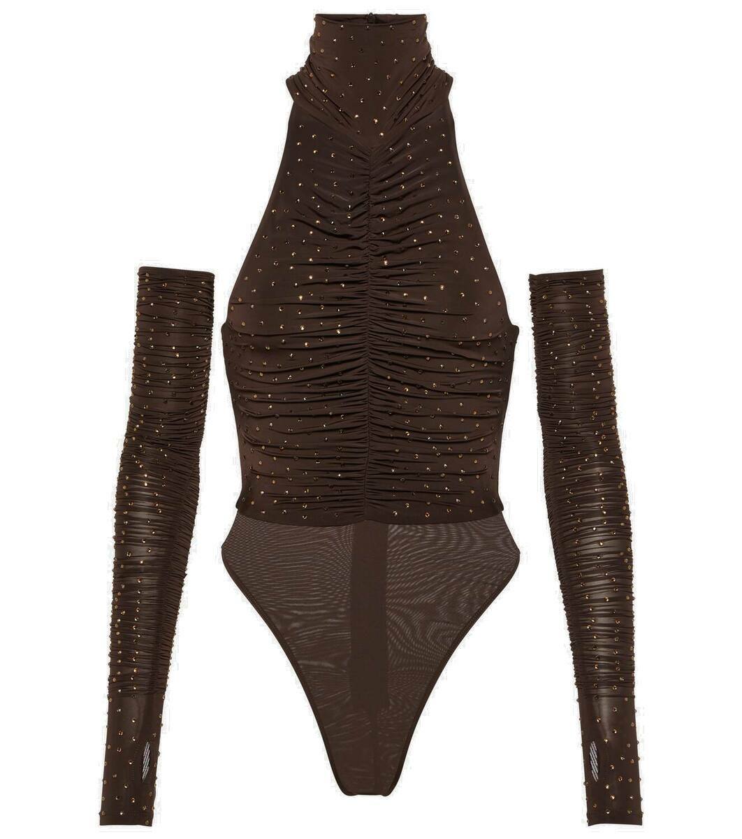 Alex Perry Crystal-embellished jersey bodysuit Alex Perry