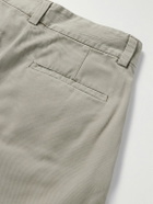 AGOLDE - Slater Straight-Leg Pleated Cotton-Twill Trousers - Neutrals