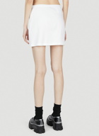 Prada Logo Plaque Skirt female White
