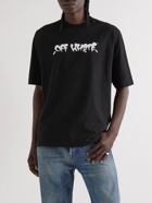 Off-White - Neen Logo-Print Cotton-Jersey T-Shirt - Black