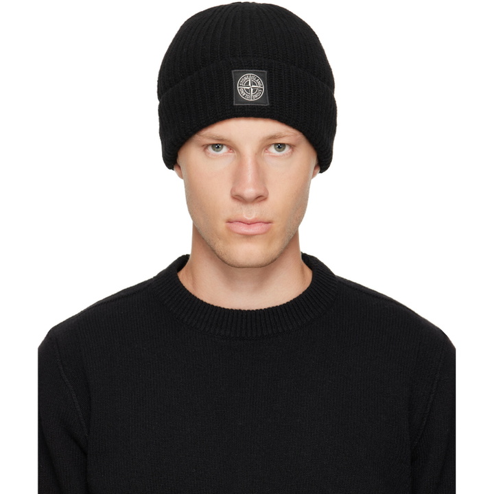 Photo: Stone Island Black N100012 Light RWS Geelong Wool Beanie