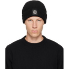 Stone Island Black N100012 Light RWS Geelong Wool Beanie