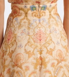 Zimmermann Valiant printed linen and silk maxi skirt