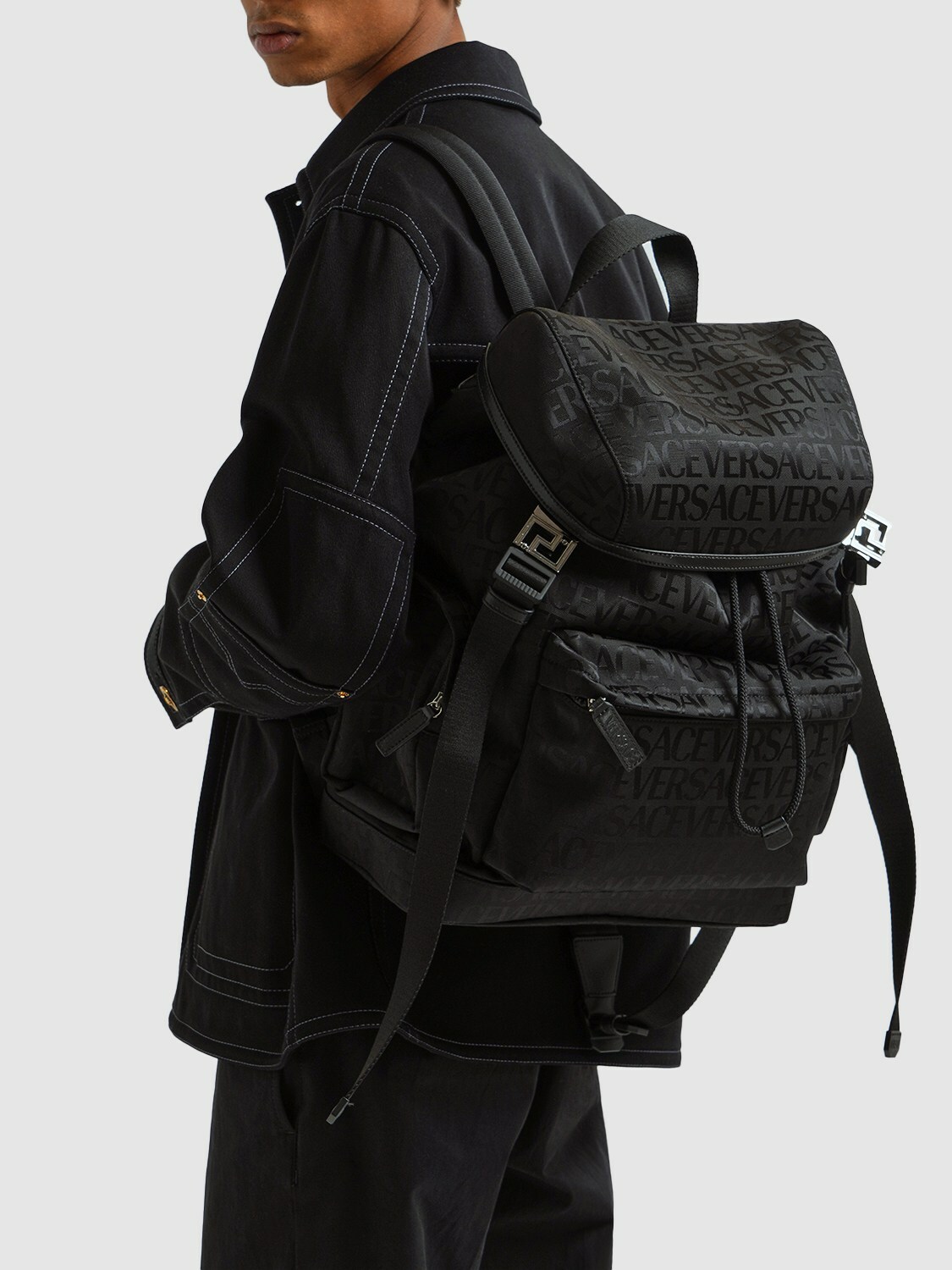 VERSACE - Logo Nylon Backpack Versace