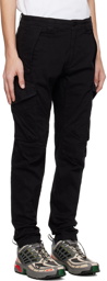 C.P. Company Black Garment-Dyed Cargo Pants
