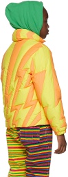 ERL Kids Yellow & Orange Lightning Puffer Jacket