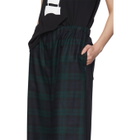Tricot Comme des Garcons Navy and Green Tartan Trousers