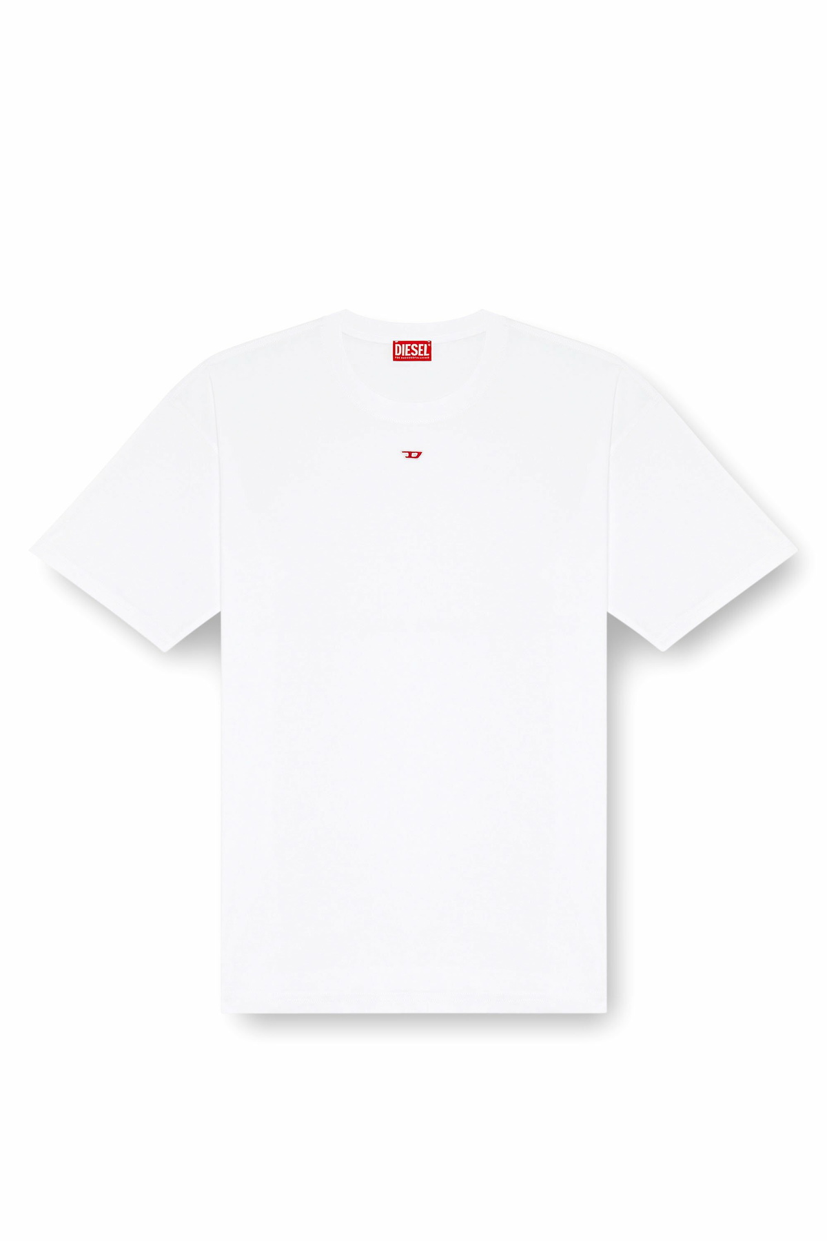 Diesel T-shirt with embroidered D patch - T-Shirts - Unisex - White
